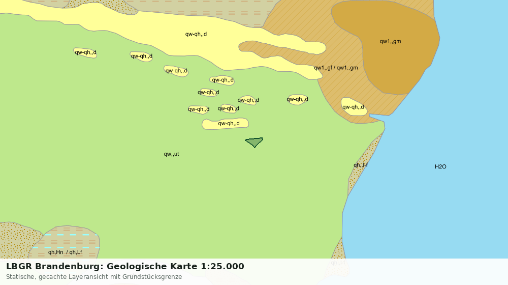 Statische Kartenansicht: LBGR Brandenburg: Geologische Karte 1:25.000