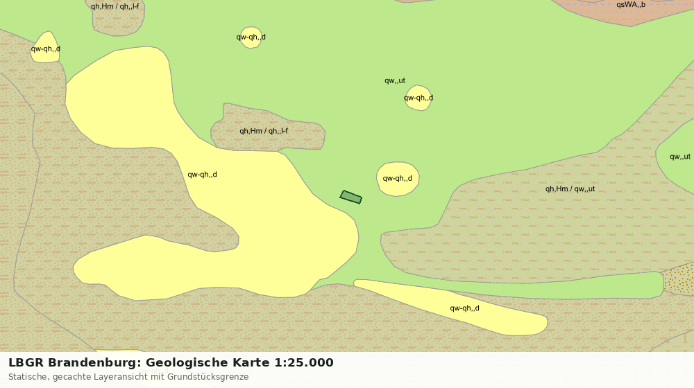 Statische Kartenansicht: LBGR Brandenburg: Geologische Karte 1:25.000