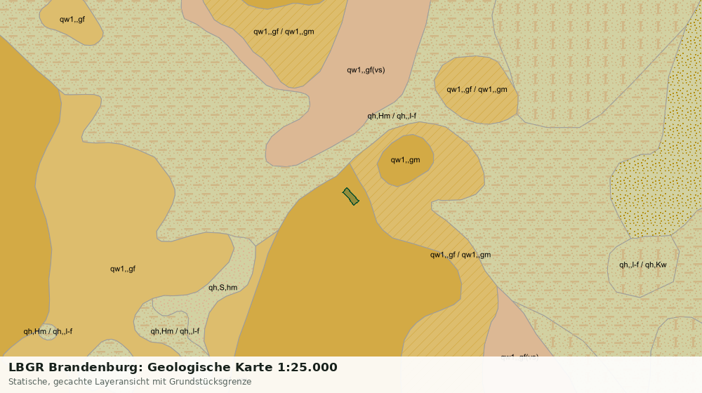 Statische Kartenansicht: LBGR Brandenburg: Geologische Karte 1:25.000