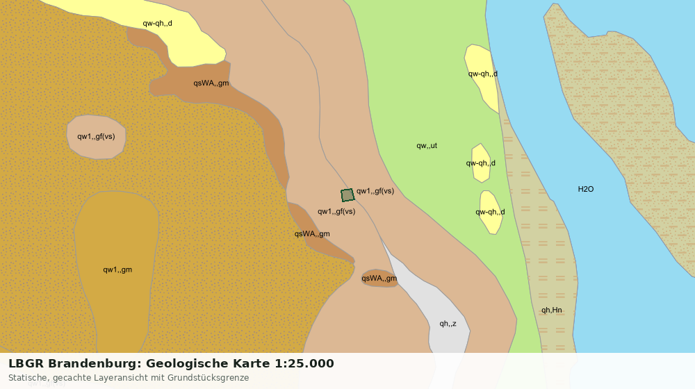 Statische Kartenansicht: LBGR Brandenburg: Geologische Karte 1:25.000