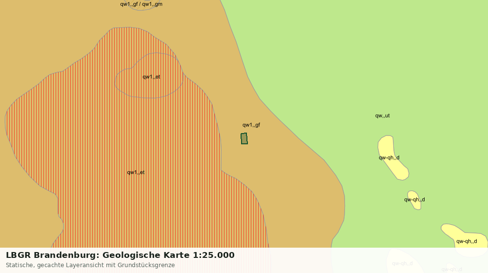 Statische Kartenansicht: LBGR Brandenburg: Geologische Karte 1:25.000