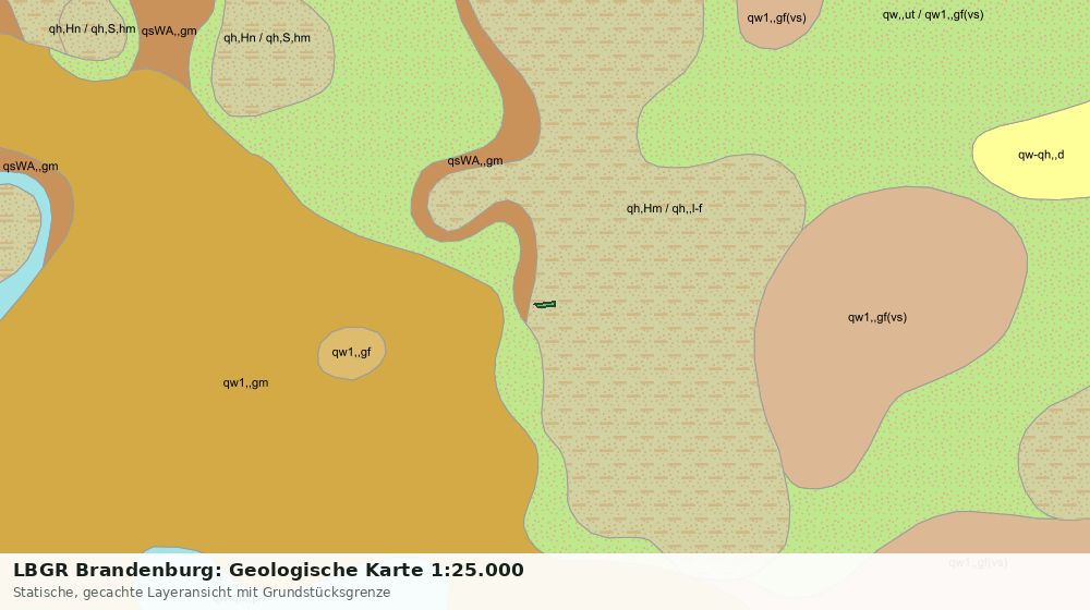 Statische Kartenansicht: LBGR Brandenburg: Geologische Karte 1:25.000