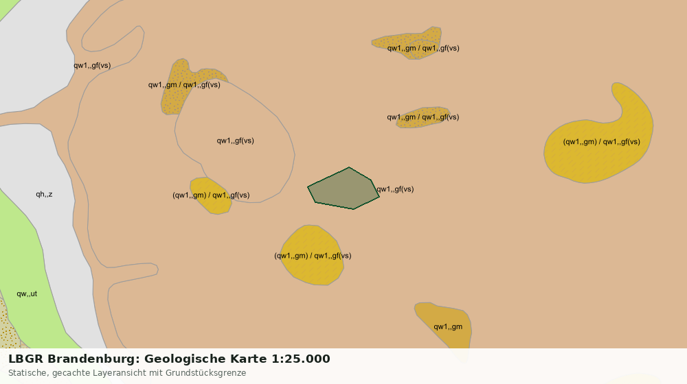 Statische Kartenansicht: LBGR Brandenburg: Geologische Karte 1:25.000