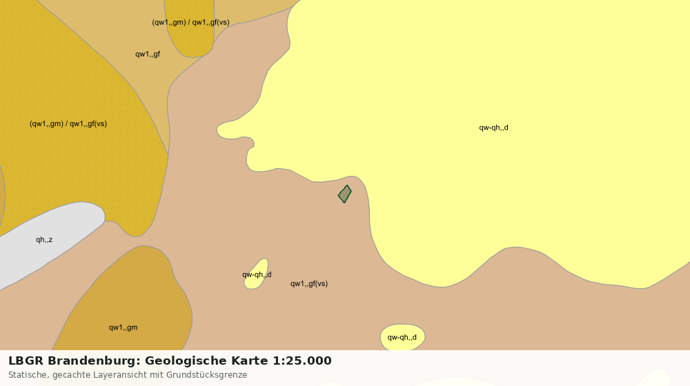 Statische Kartenansicht: LBGR Brandenburg: Geologische Karte 1:25.000
