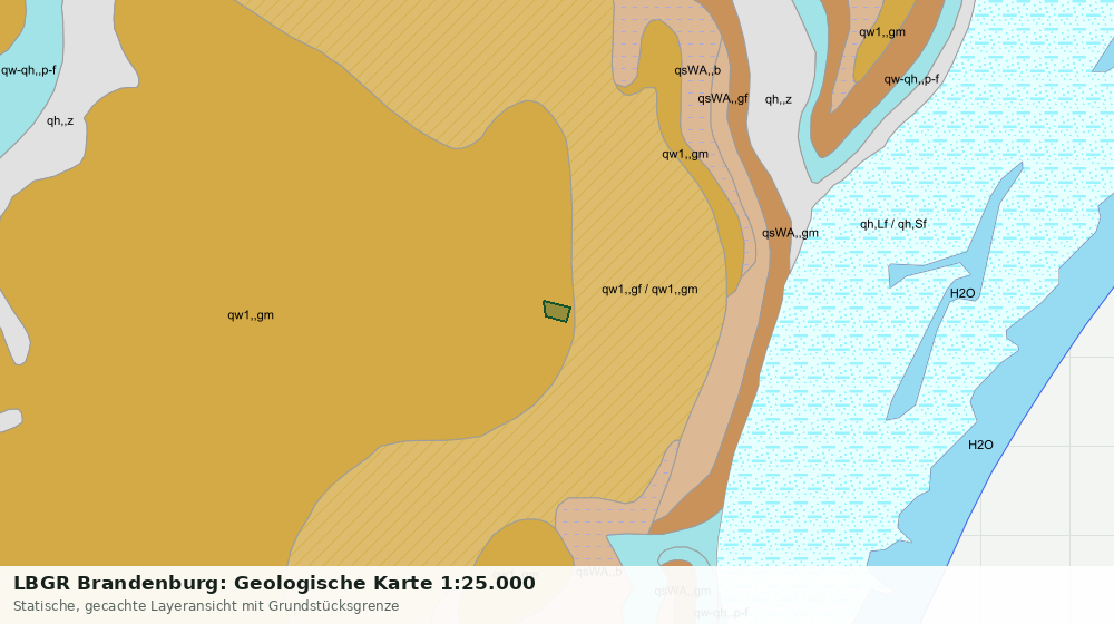 Statische Kartenansicht: LBGR Brandenburg: Geologische Karte 1:25.000