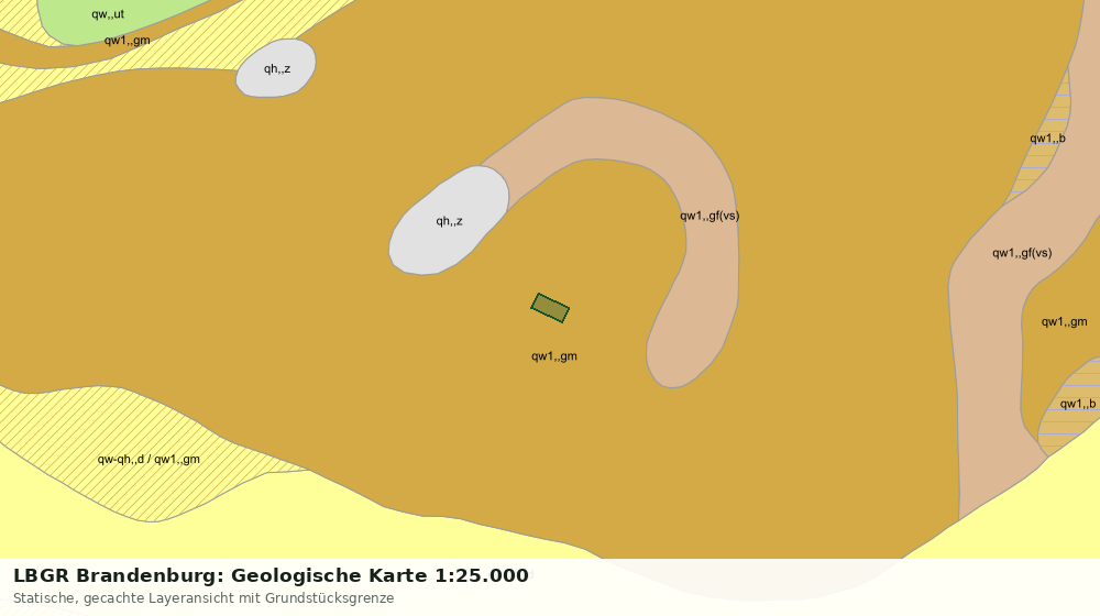Statische Kartenansicht: LBGR Brandenburg: Geologische Karte 1:25.000