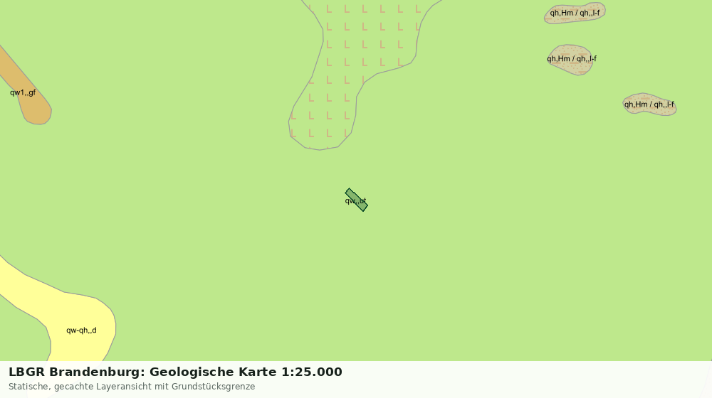 Statische Kartenansicht: LBGR Brandenburg: Geologische Karte 1:25.000
