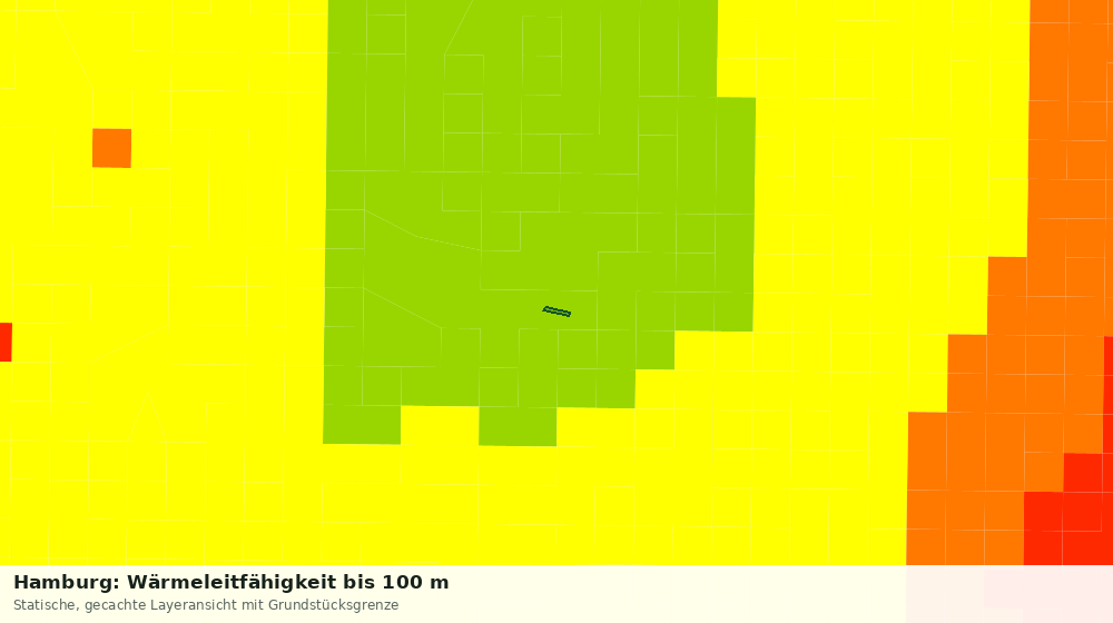 Statische Kartenansicht: Hamburg: Wärmeleitfähigkeit bis 100 m