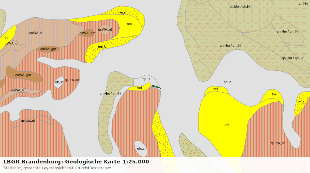 Statische Kartenansicht: LBGR Brandenburg: Geologische Karte 1:25.000