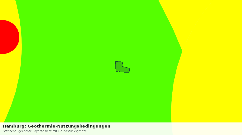 Statische Kartenansicht: Hamburg: Geothermie-Nutzungsbedingungen