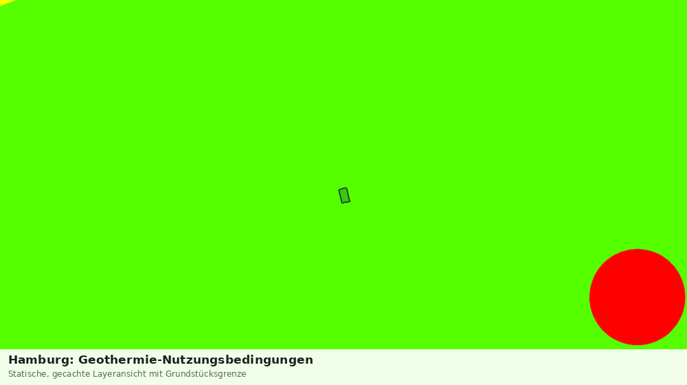 Statische Kartenansicht: Hamburg: Geothermie-Nutzungsbedingungen