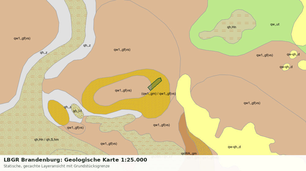 Statische Kartenansicht: LBGR Brandenburg: Geologische Karte 1:25.000
