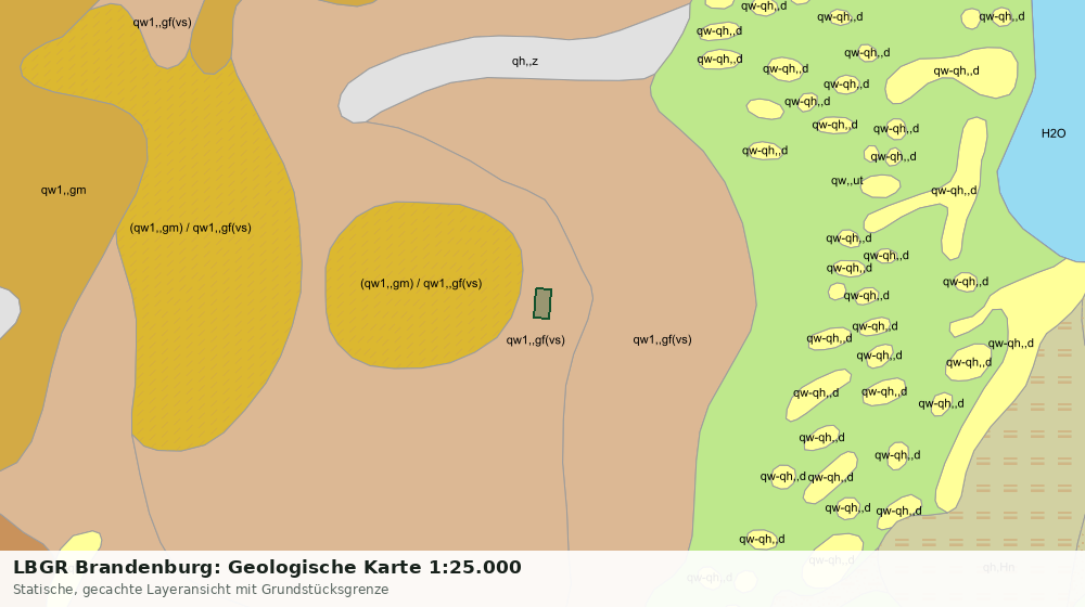 Statische Kartenansicht: LBGR Brandenburg: Geologische Karte 1:25.000