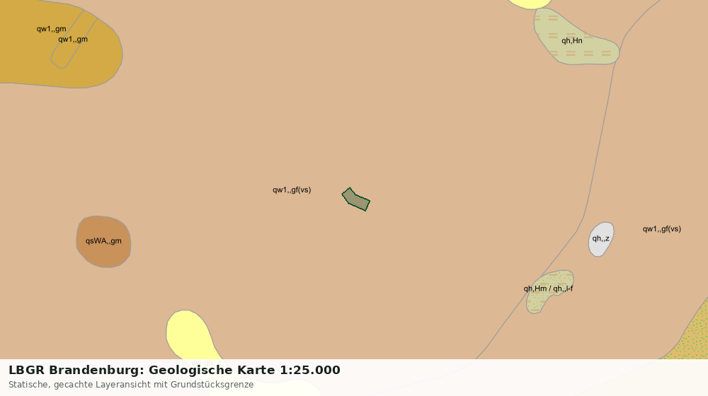 Statische Kartenansicht: LBGR Brandenburg: Geologische Karte 1:25.000