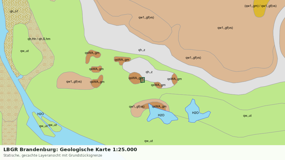 Statische Kartenansicht: LBGR Brandenburg: Geologische Karte 1:25.000