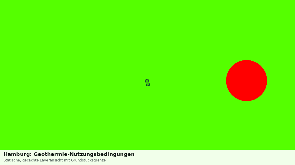 Statische Kartenansicht: Hamburg: Geothermie-Nutzungsbedingungen