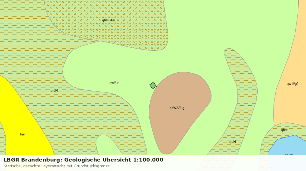 Statische Kartenansicht: LBGR Brandenburg: Geologische Übersicht 1:100.000