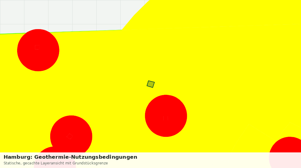 Statische Kartenansicht: Hamburg: Geothermie-Nutzungsbedingungen