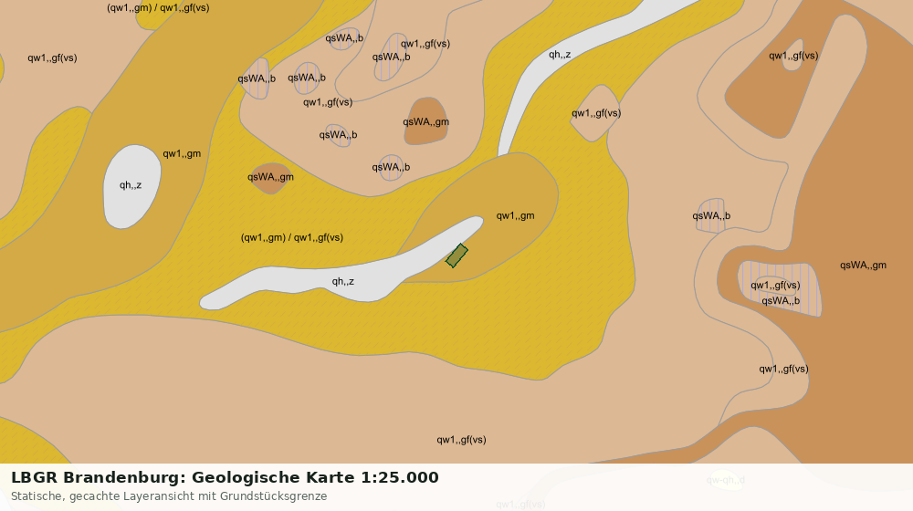 Statische Kartenansicht: LBGR Brandenburg: Geologische Karte 1:25.000