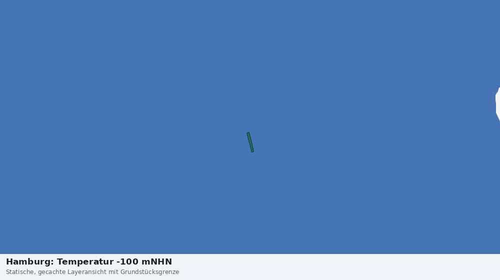 Statische Kartenansicht: Hamburg: Temperatur -100 mNHN