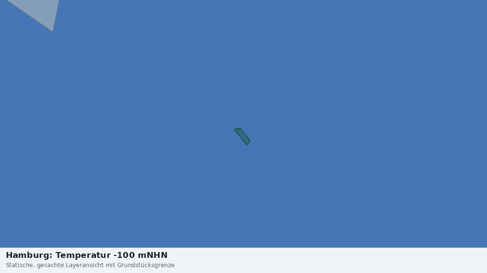 Statische Kartenansicht: Hamburg: Temperatur -100 mNHN
