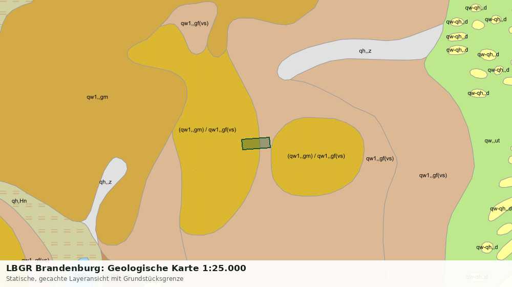 Statische Kartenansicht: LBGR Brandenburg: Geologische Karte 1:25.000