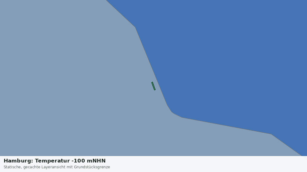 Statische Kartenansicht: Hamburg: Temperatur -100 mNHN