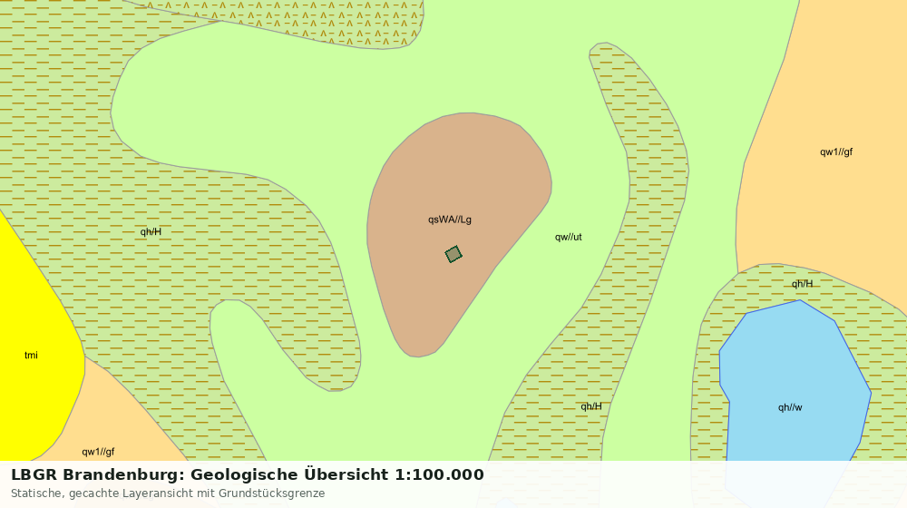 Statische Kartenansicht: LBGR Brandenburg: Geologische Übersicht 1:100.000