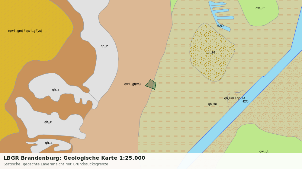 Statische Kartenansicht: LBGR Brandenburg: Geologische Karte 1:25.000