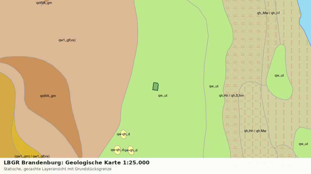 Statische Kartenansicht: LBGR Brandenburg: Geologische Karte 1:25.000