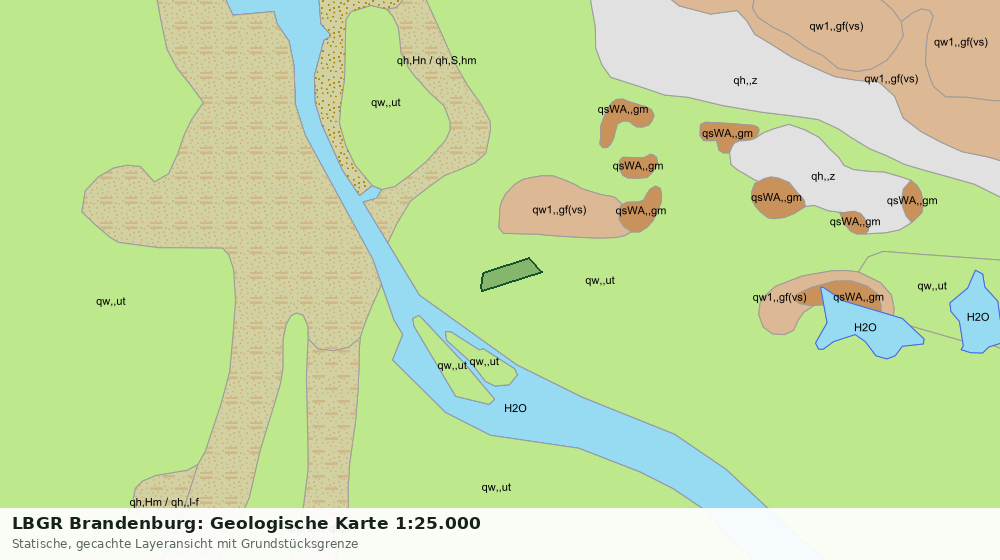 Statische Kartenansicht: LBGR Brandenburg: Geologische Karte 1:25.000