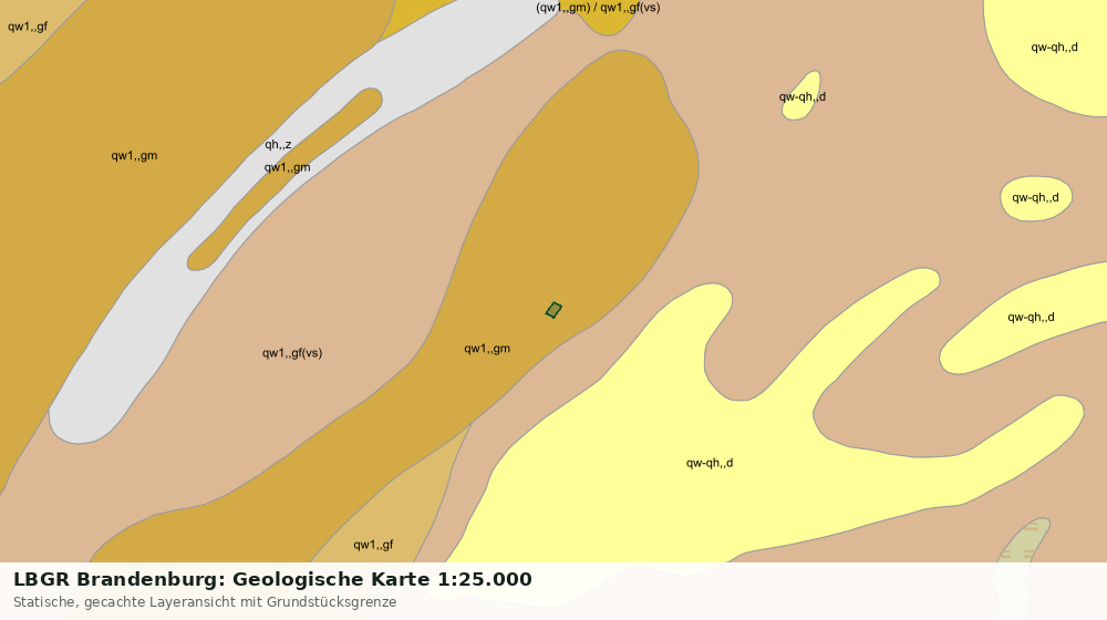 Statische Kartenansicht: LBGR Brandenburg: Geologische Karte 1:25.000