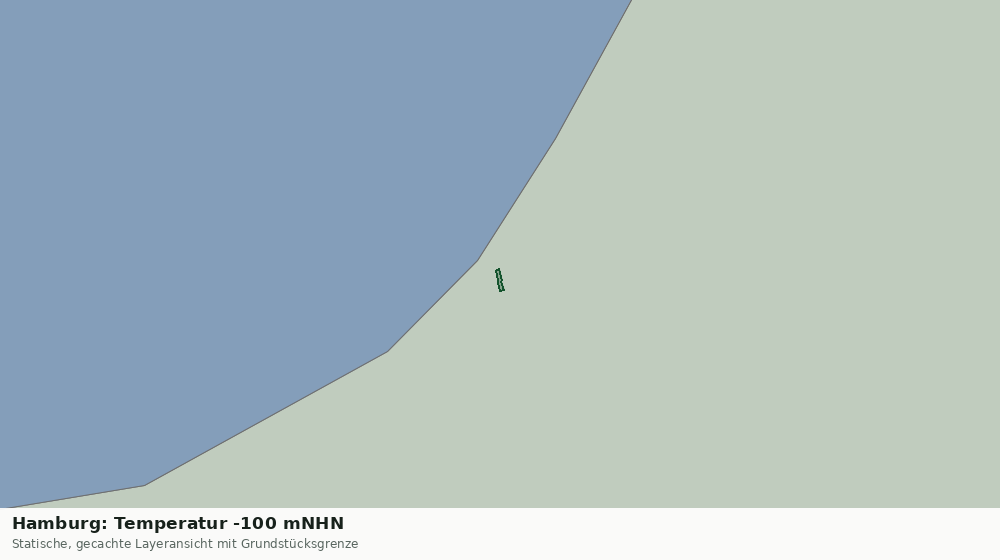 Statische Kartenansicht: Hamburg: Temperatur -100 mNHN