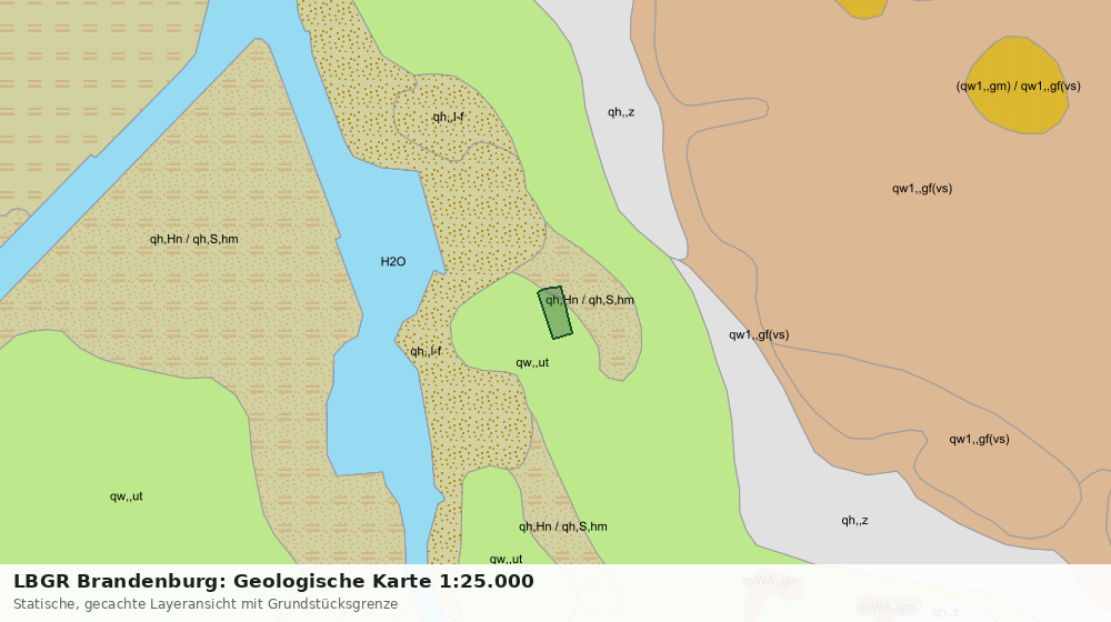 Statische Kartenansicht: LBGR Brandenburg: Geologische Karte 1:25.000