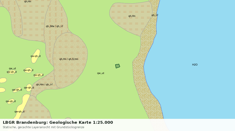 Statische Kartenansicht: LBGR Brandenburg: Geologische Karte 1:25.000