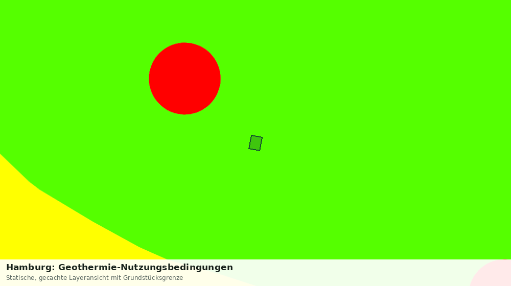 Statische Kartenansicht: Hamburg: Geothermie-Nutzungsbedingungen