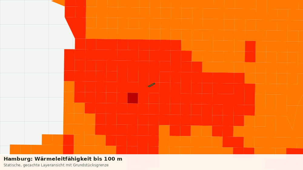 Statische Kartenansicht: Hamburg: Wärmeleitfähigkeit bis 100 m
