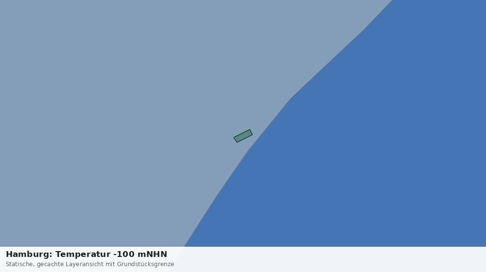 Statische Kartenansicht: Hamburg: Temperatur -100 mNHN