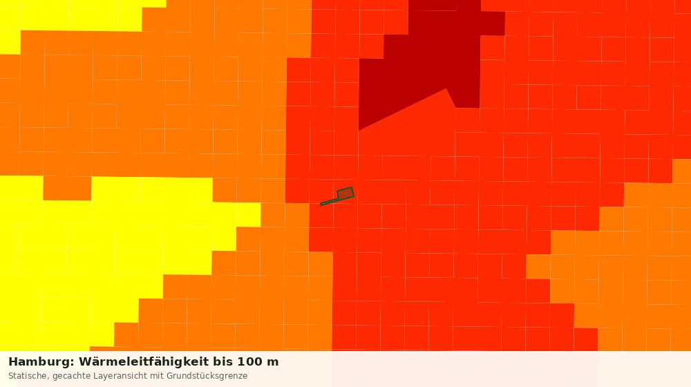 Statische Kartenansicht: Hamburg: Wärmeleitfähigkeit bis 100 m