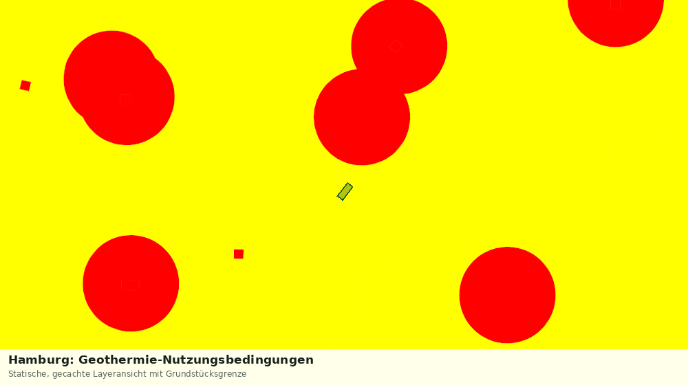 Statische Kartenansicht: Hamburg: Geothermie-Nutzungsbedingungen