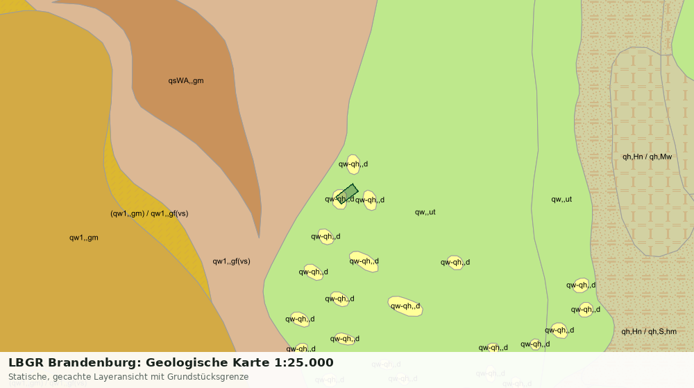Statische Kartenansicht: LBGR Brandenburg: Geologische Karte 1:25.000