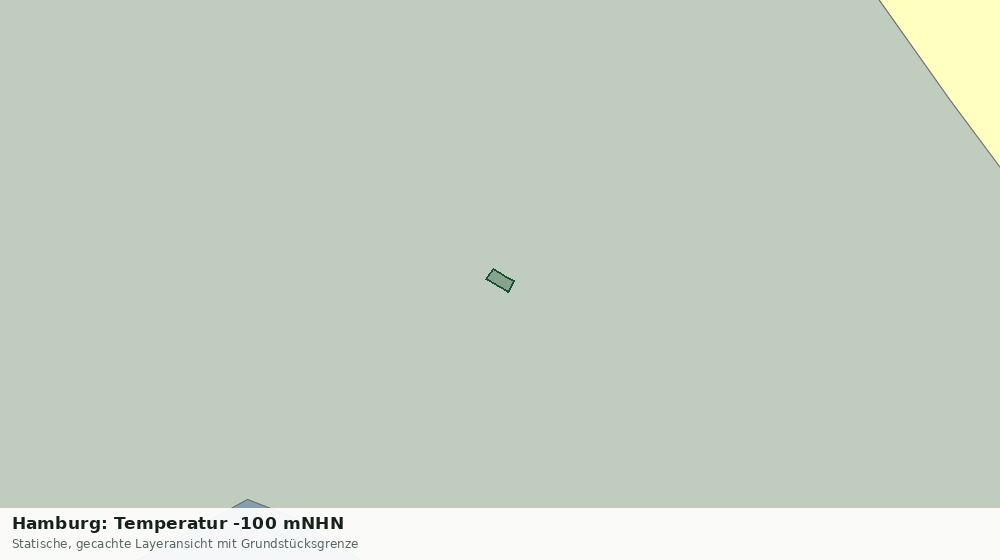 Statische Kartenansicht: Hamburg: Temperatur -100 mNHN