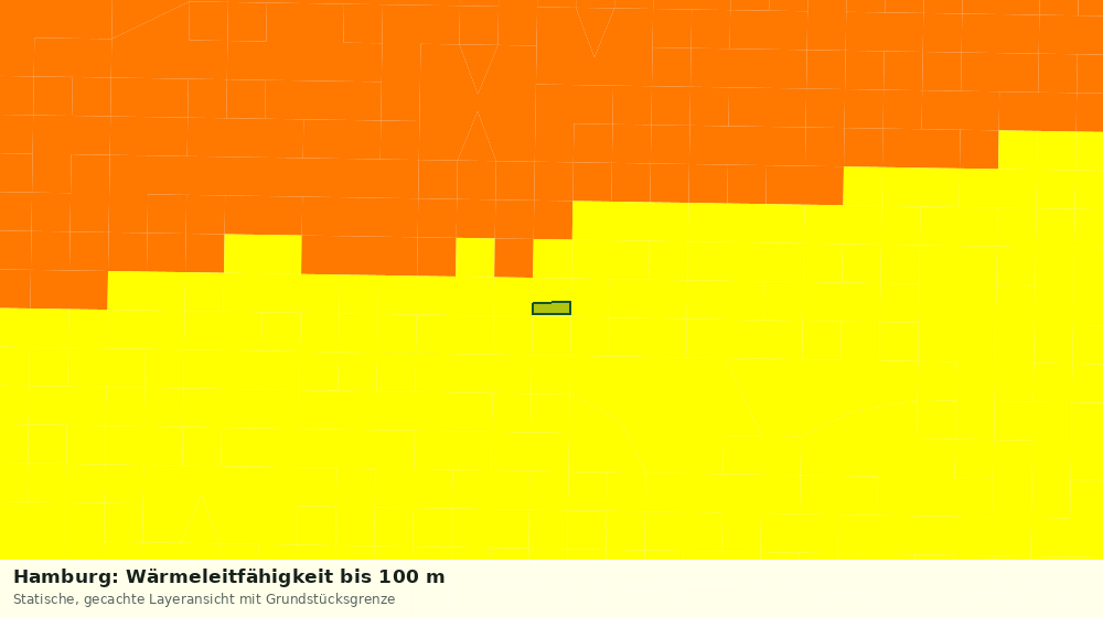 Statische Kartenansicht: Hamburg: Wärmeleitfähigkeit bis 100 m