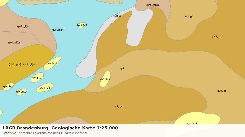Statische Kartenansicht: LBGR Brandenburg: Geologische Karte 1:25.000