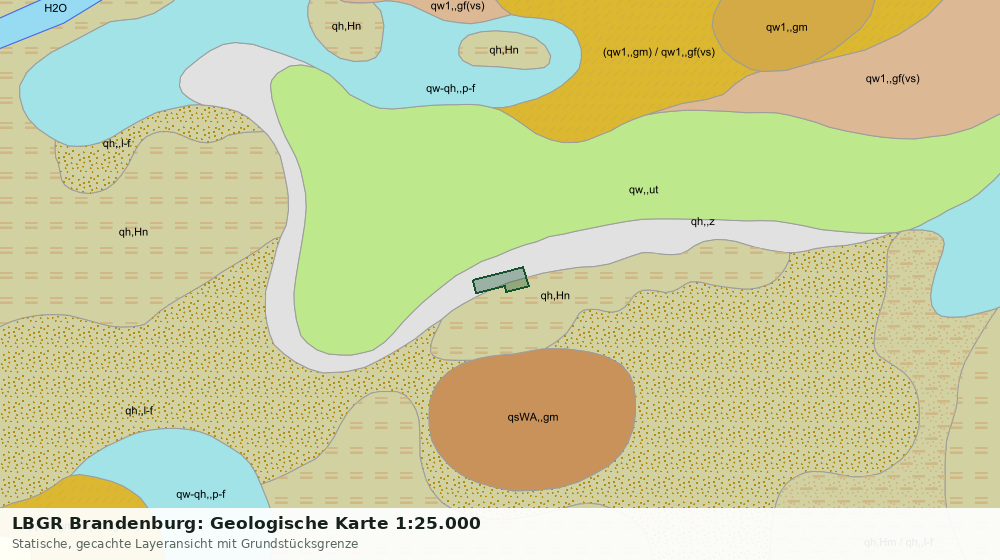 Statische Kartenansicht: LBGR Brandenburg: Geologische Karte 1:25.000