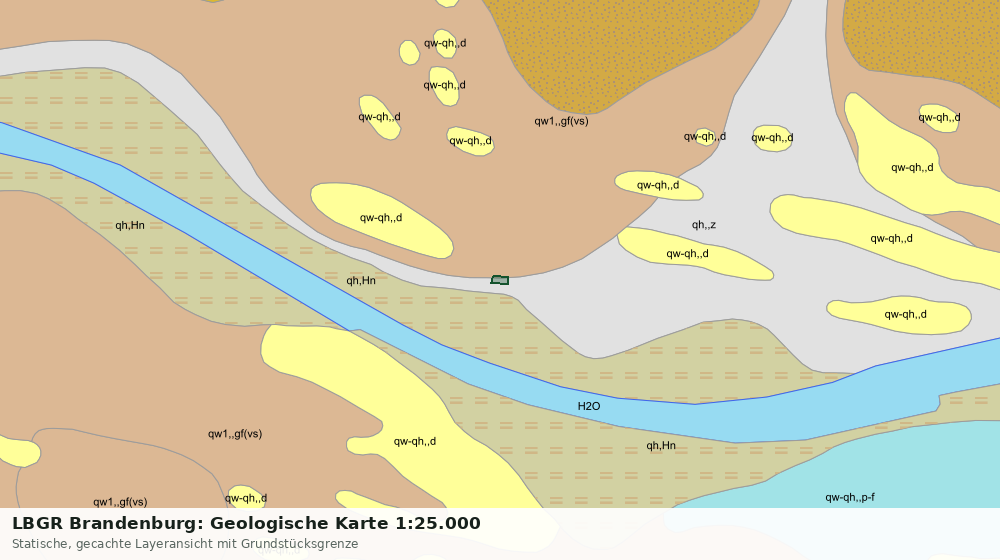 Statische Kartenansicht: LBGR Brandenburg: Geologische Karte 1:25.000