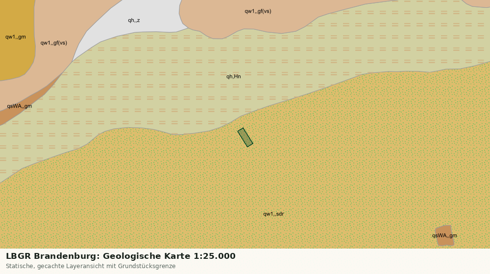 Statische Kartenansicht: LBGR Brandenburg: Geologische Karte 1:25.000