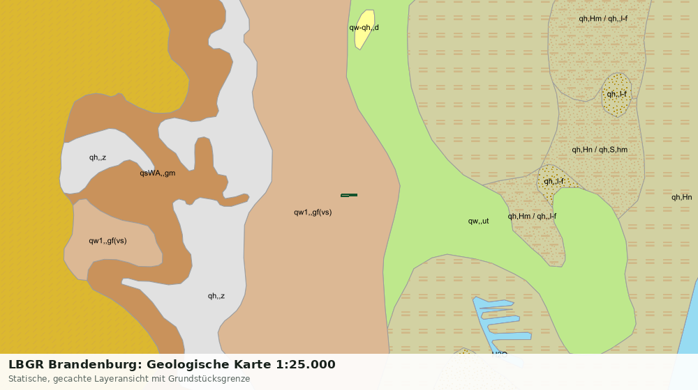 Statische Kartenansicht: LBGR Brandenburg: Geologische Karte 1:25.000