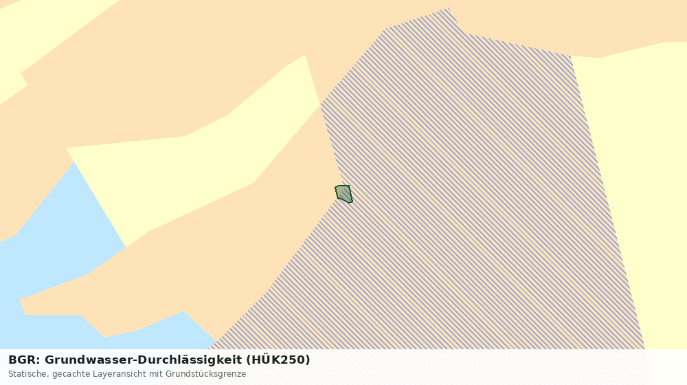 Statische Kartenansicht: BGR: Grundwasser-Durchlässigkeit (HÜK250)