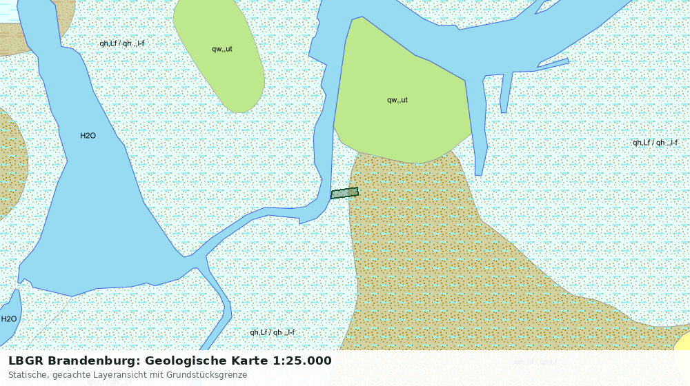 Statische Kartenansicht: LBGR Brandenburg: Geologische Karte 1:25.000
